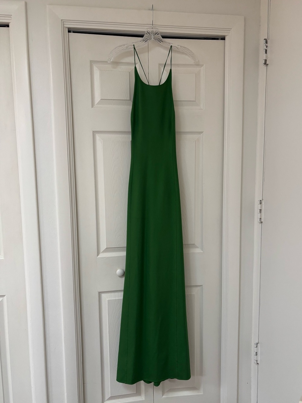 MICHAEL KORS COLLECTION Lawn Green Halter Sleeveless Slip Silk Maxi Dress - Picture 3 of 13
